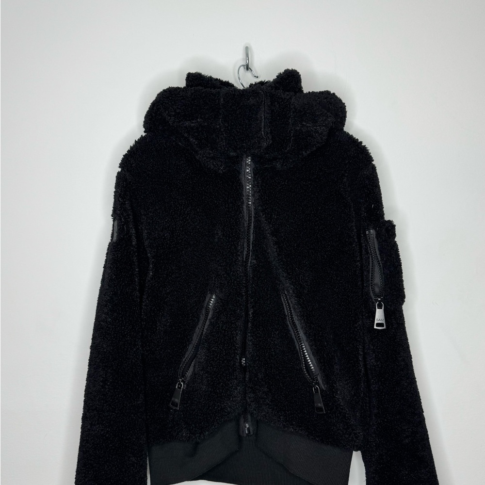 SAM. Black Nala Hooded Sherpa Jacket